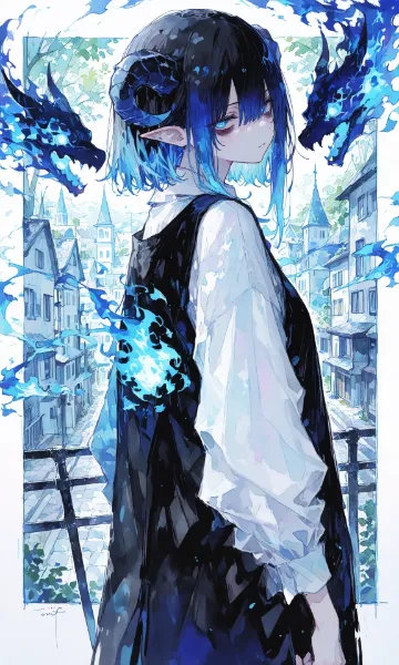 青炎使いダウナーガール