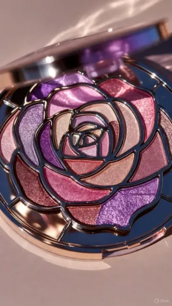 薔薇のステンドグラス風アイシャドウパレット