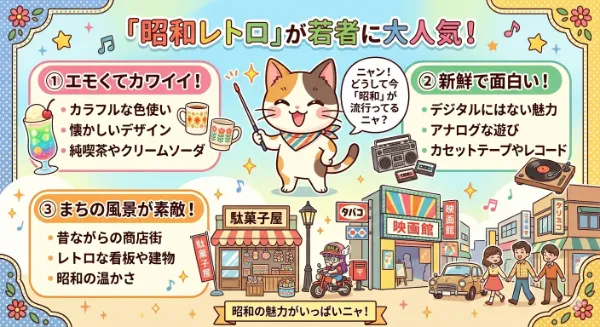 昭和レトロについて猫ちゃんが解説！