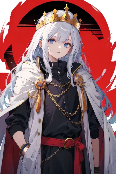 紅蓮に輝く白銀の女王/王将