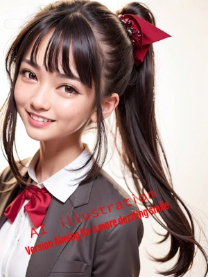 もっと“眩い笑顔”を目指したポニーテール美少女（単発画像）