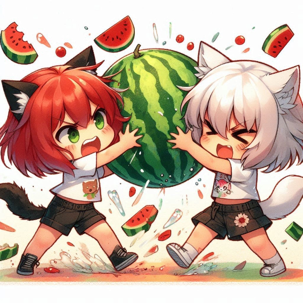 狐と狸のばか試合🍉