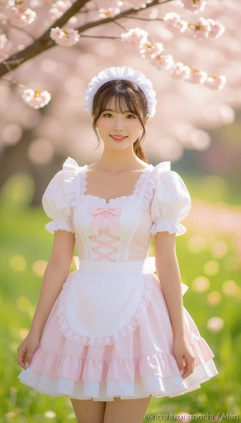 花咲く午後 ― 白メイドと微笑の視線