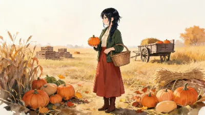 収穫中