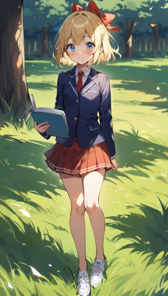 何かを調査中なムスメさん