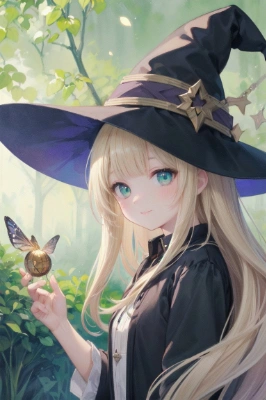 朝の森で