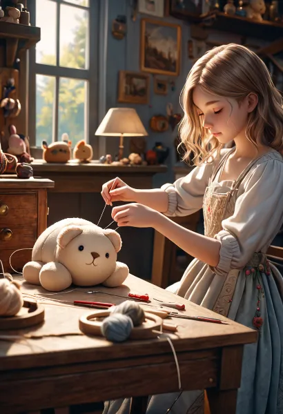 少女のぬいぐるみ修復物語