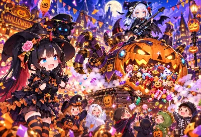 乱入！ハロウィンロボ！
