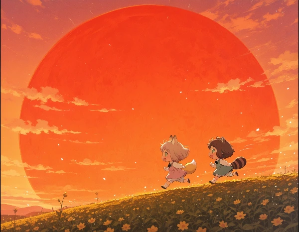 コン子とポン子・帰り道