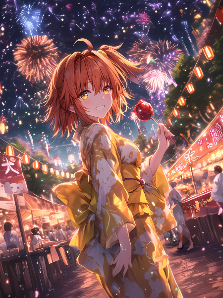 夏祭りで浴衣姿のぐだ子ちゃん🎆