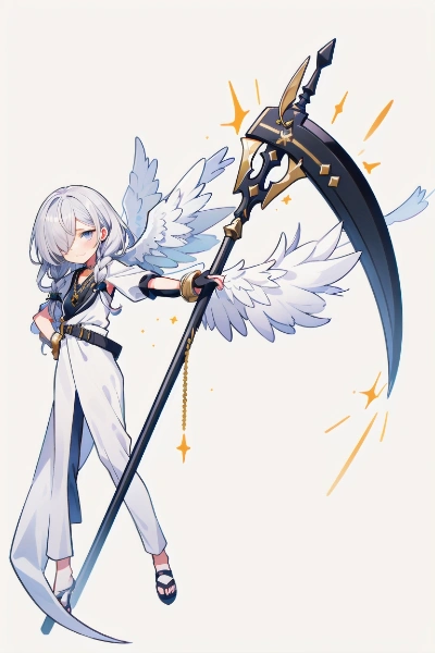 大鎌掲げる堕天使さん(ドヤ顔)。