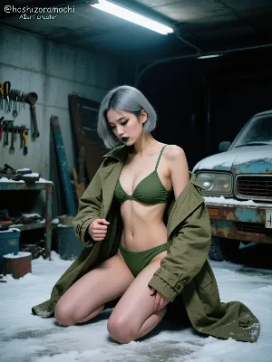 鉄と油の匂いの中で、彼女だけが持つ、生の温度。