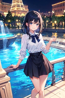 waiting at the fountain