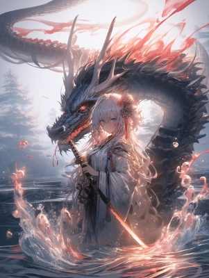 「龍との秘密の湖」