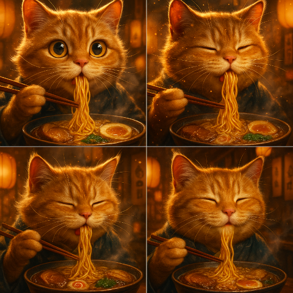 ねこの深夜ラーメン冒険記