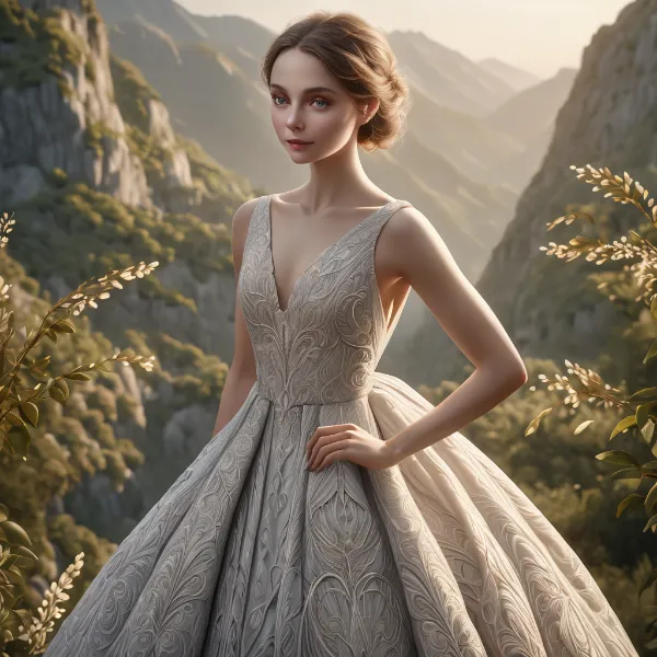 鎖骨のラインが見えるドレス