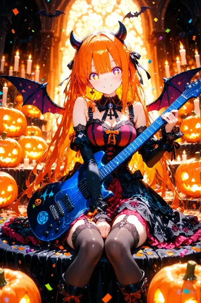 青の旋律、かぼちゃ灯る教会で