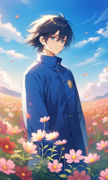 コスモス畑にて