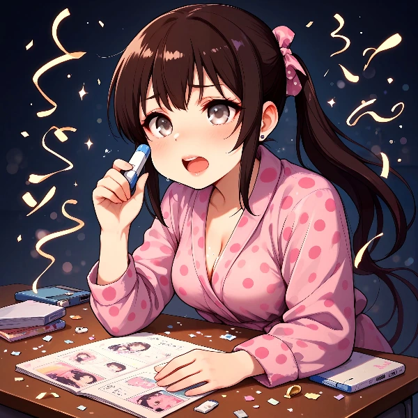 パジャマ姿の女の子