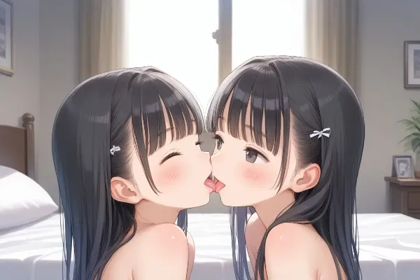 長髪〇リJ〇ちゃんの百合キス