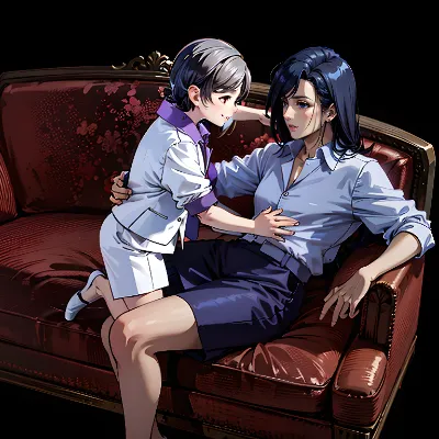 お姉さんを押し倒す