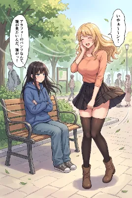 daughter & mother ママと風とミニスカート