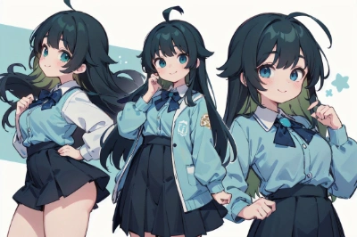 アホ毛の女の子