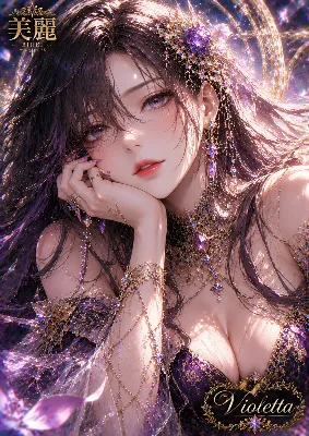 星の輝きを纏う紫の美麗