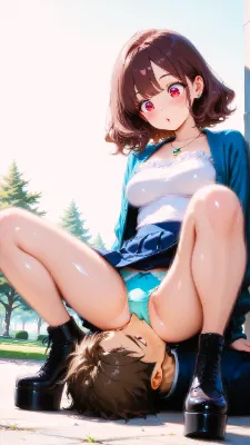 「いたた、転んじゃった・・・ねぇ、キミ。大丈夫？💦」