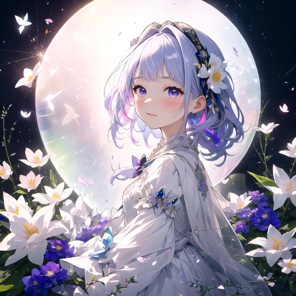 サファイア装飾の少女