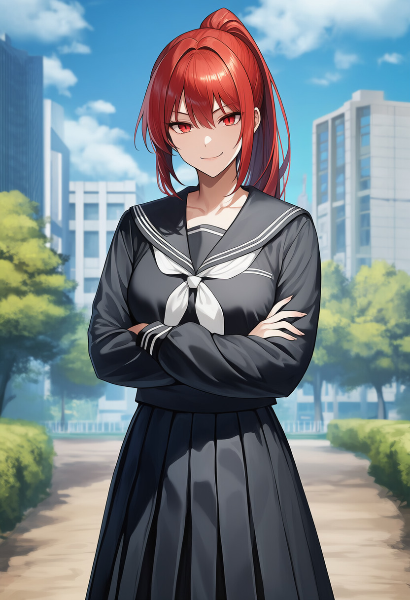 赤髪の自信家少女