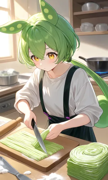 豆耳少女のラーメン切り
