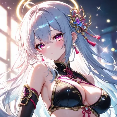 星空に輝く銀髪の美少女