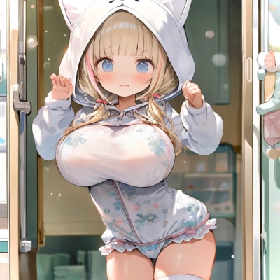 巨乳オムツ少女