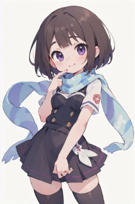 1号ちゃん、絶対領域♪マフラー