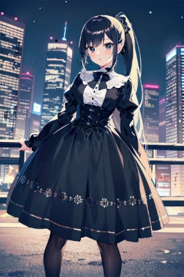 黒のゴスロリ