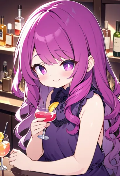 カクテルを嗜むお姉さん