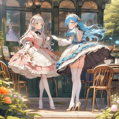 夕方のカフェ
