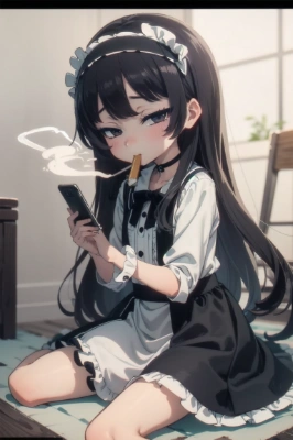 smoking girl