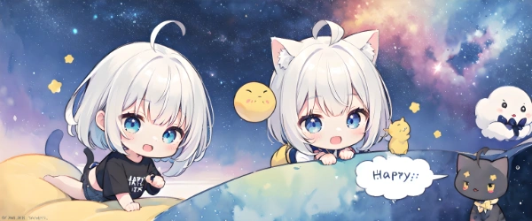 女の子と夜空2