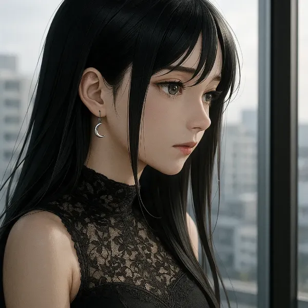 窓辺に佇む黒髪の少女の秘密