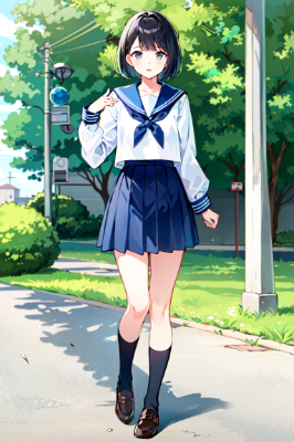 制服姿の男の子