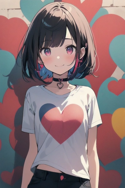 ハートのTシャツ