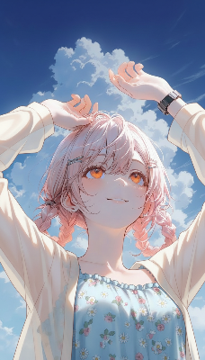 青空に手を伸ばす少女の夢