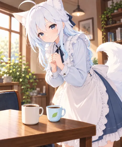 狐っ子と心温まるコーヒータイム
