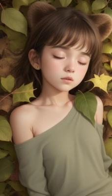 (擬人化)　冬眠中のクマちゃん