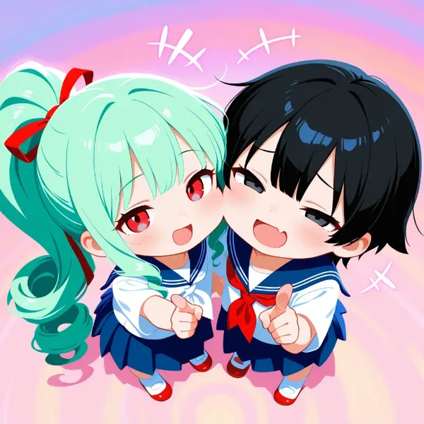 【コラボ】 ゆびさしツイン