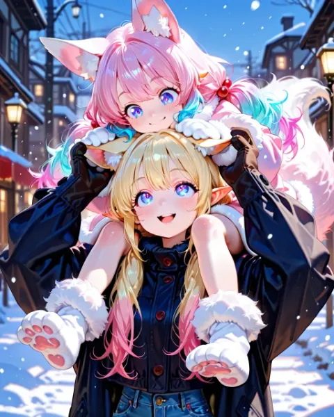 5枚）ケモ耳を温めてくれる妹ちゃん