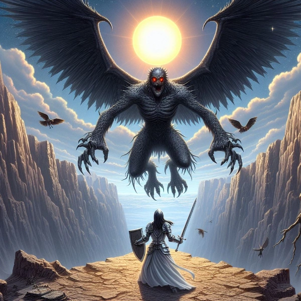 対峙！聖と魔！