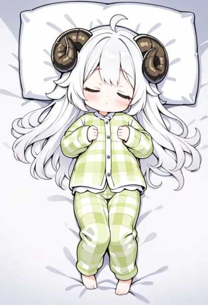 おねんね中のヒツジ少女